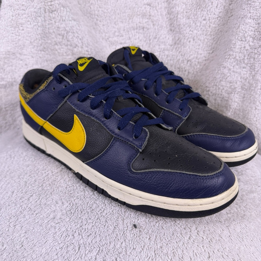 Nike Dunk‎ Low Men Size 13 Navy Blue Yellow Midnight Navy Varsity Maize